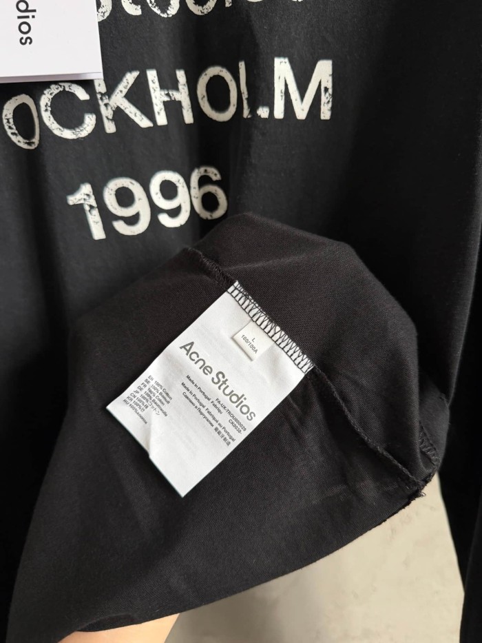 1:1 quality version Stockholm 1996 Print Washed Long Sleeve T-shirt 5 colors 29069248