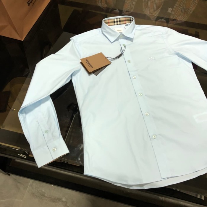 1:1 quality version Check Inner Collar Embroidered Long Sleeve Shirt 4 colors 29069302