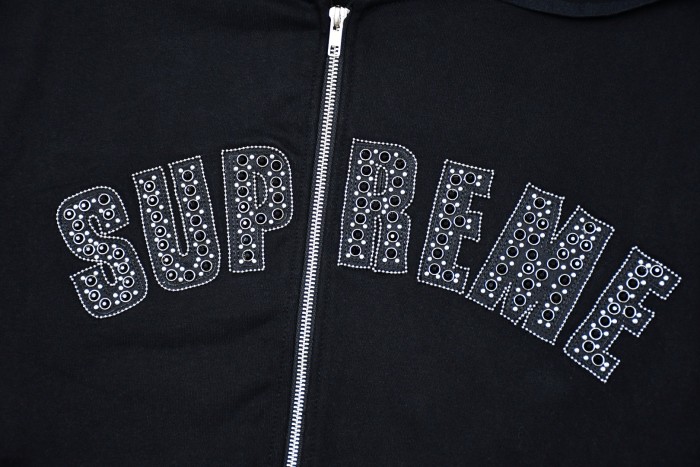1:1 quality version B.BSIMON Co-branded Rhinestone Logo Zip Up Hoodie 3 colors 29082083