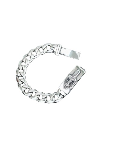1:1 quality version Cross Dagger Embossed Sterling Silver Cuban Bracelet 29082259