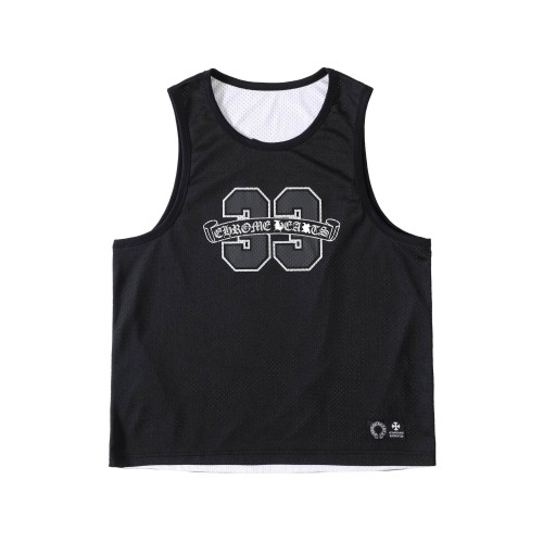 1:1 quality version 33 Logo Print Reversible Black White Mesh Sleeveless Tank Top Vest 29082290