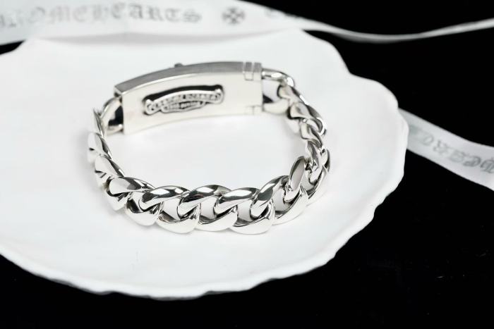 1:1 quality version Cross Dagger Embossed Sterling Silver Cuban Bracelet 29082259