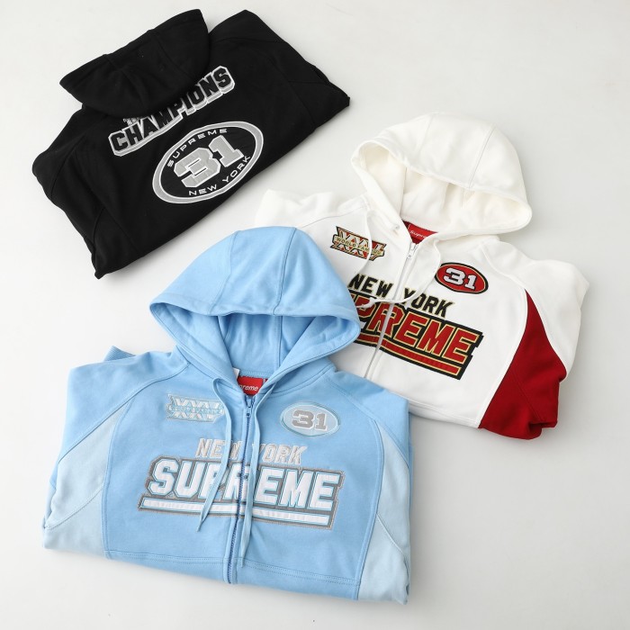 1:1 quality version Multi-Embroidered Champion Trophy Logo Zip Hoodie 3 colors 29082086