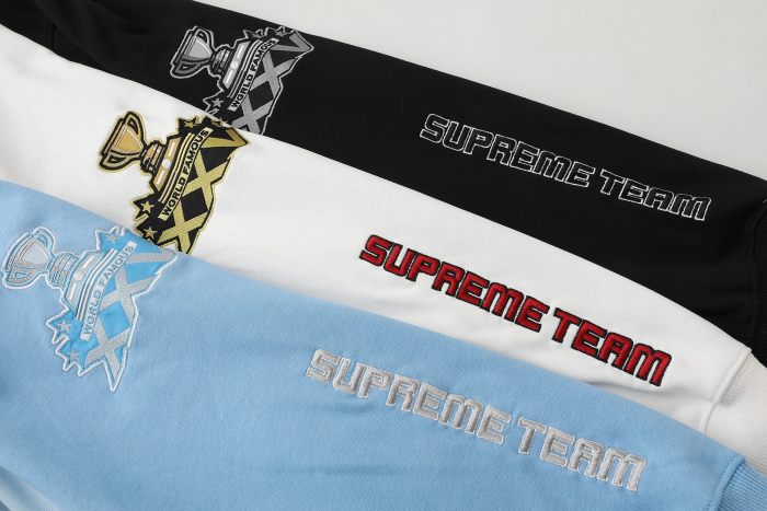 1:1 quality version Multi-Embroidered Champion Trophy Logo Zip Hoodie 3 colors 29082086