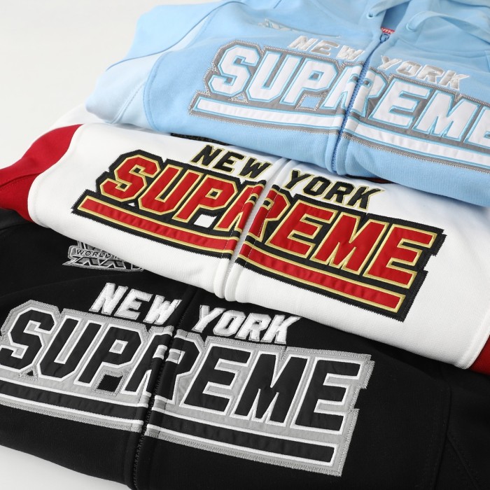 1:1 quality version Multi-Embroidered Champion Trophy Logo Zip Hoodie 3 colors 29082086
