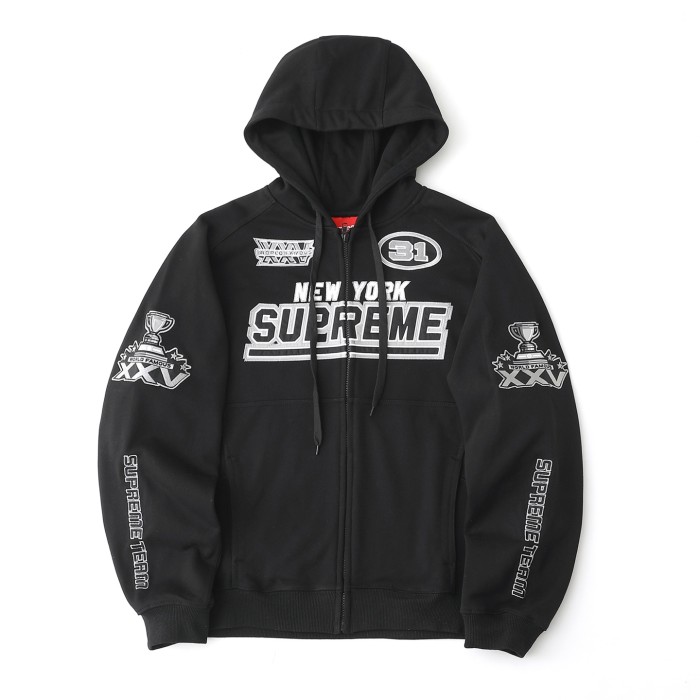 1:1 quality version Multi-Embroidered Champion Trophy Logo Zip Hoodie 3 colors 29082086