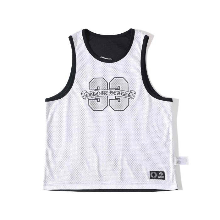 1:1 quality version 33 Logo Print Reversible Black White Mesh Sleeveless Tank Top Vest 29082290