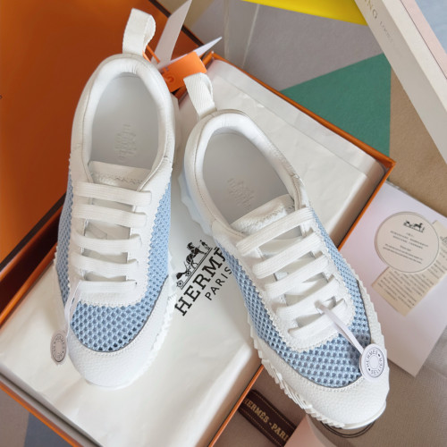 [plus-size shoes]Bouncing Light Blue Couple Style Mesh Genuine Leather Breathable Shoes 29085142