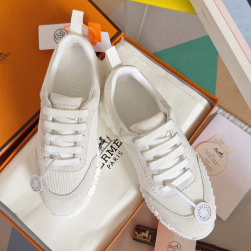 [plus-size shoes]Bouncing Black & White Couple Style Suede & Mesh Breathable Sneakers 2 colors 29085299