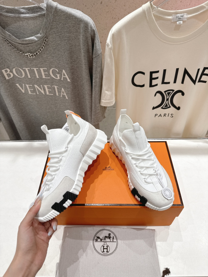[plus-size shoes]Bouncing Black & White Genuine Nubuck Leather Couple Style Breathable Sneakers 2 colors 29085307