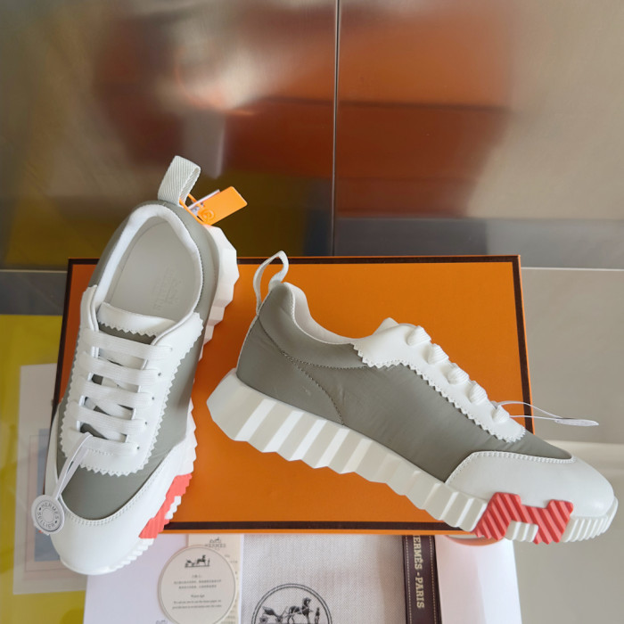 [plus-size shoes]Bouncing Couple Style Mixed Material Breathable Casual Sneakers 3 colors 29085233