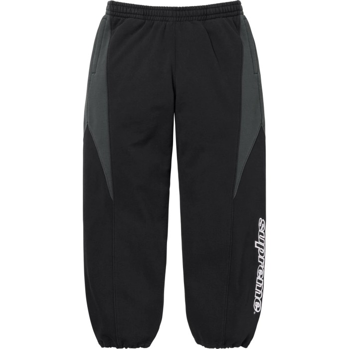 1:1 quality version Split Splicing Color Contrast Letter Embroidered Sweatpants 3 colors 29085896