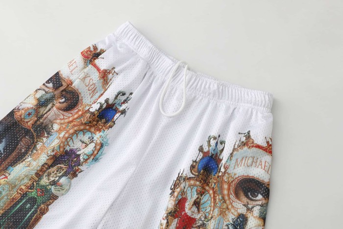 1:1 quality version Co-branded Michael Jackson Portrait Printed Mesh Shorts 3 colors 29085896