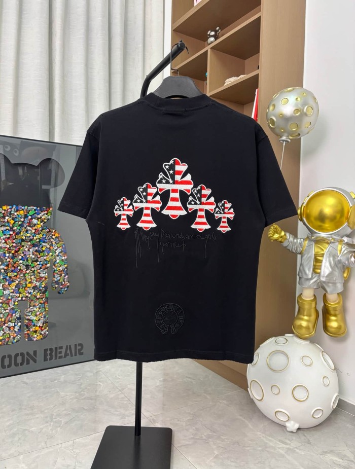 1:1 quality version  American flag cross print Tee 2 colors 29085964