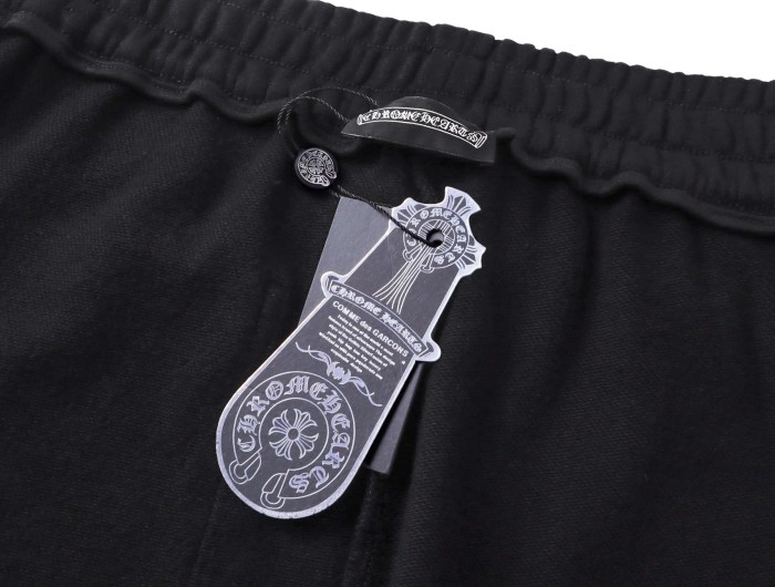 Heavyweight Cotton Black Cross & Rhinestone Embroidered Sweat Shorts 29089927