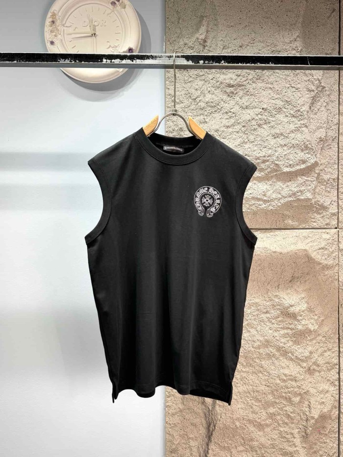 1:1 quality version Oversized Black Horseshoe Logo Embroidered Sorona Tank Top Vest 29089790