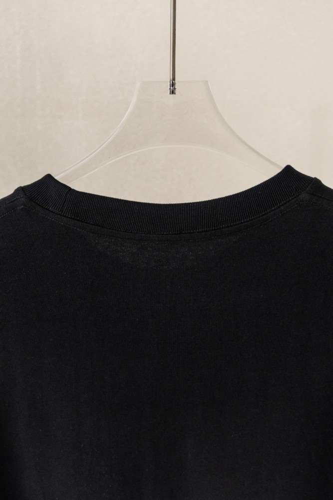 1:1 quality version Oversized Vintage Black/White Horseshoe Logo Pocket T-Shirt 2 colors 29089743