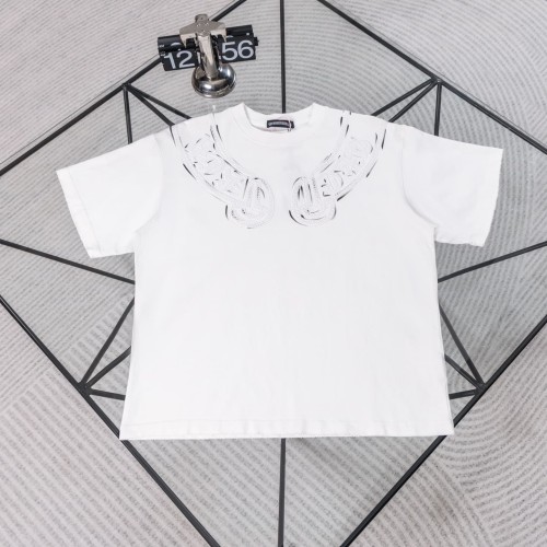 1:1 quality version Heavy Craft Hollow Carving & Horseshoe Sanskrit Embroidery T-Shirt 2 colors 29089879