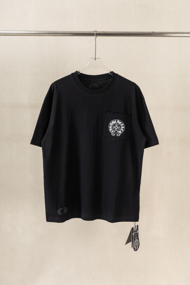 1:1 quality version Oversized Vintage Black/White Horseshoe Logo Pocket T-Shirt 2 colors 29089743