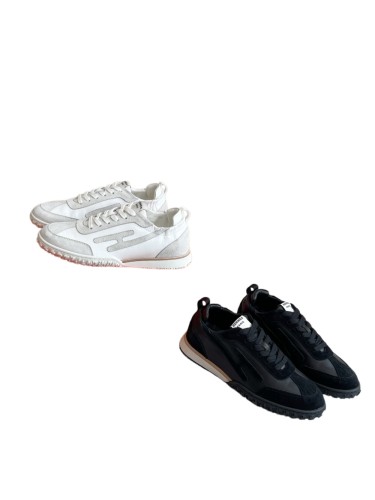 Gymnastics Black & White Genuine Leather Couple-style Retro German Training Sneakers 2 colors 29089638
