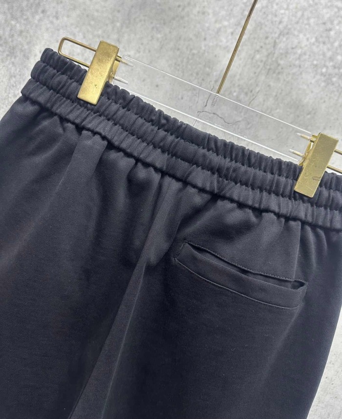 1:1 quality version Oversized Heavyweight Cotton Black Green Cross Embroidered Sweat Shorts 29089917