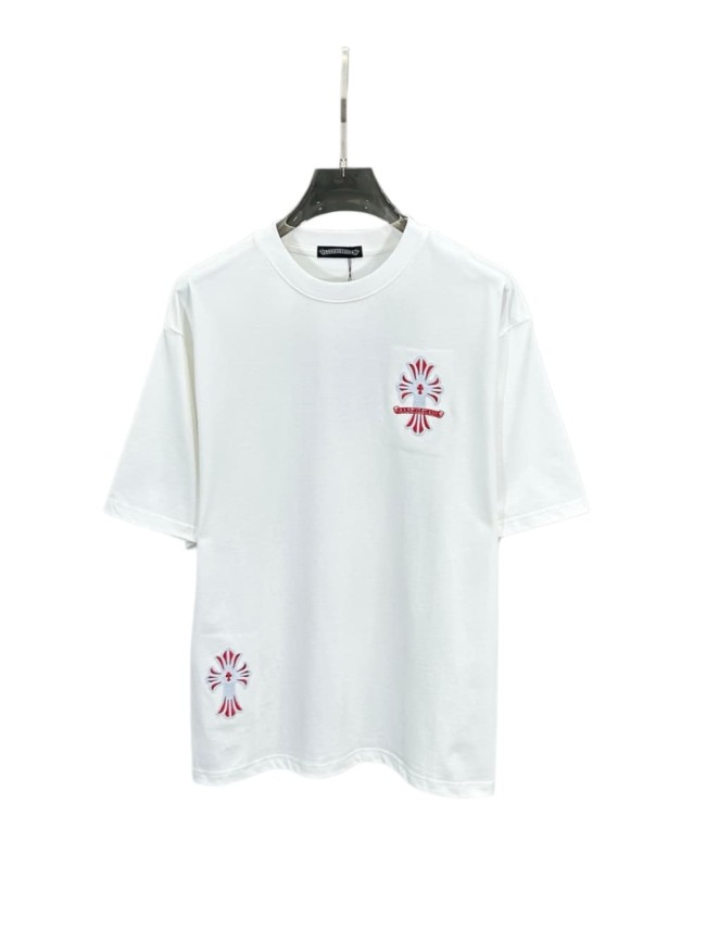1:1 quality version Unisex Oversized Gothic Red Cross Embroidery T-Shirt 29089787