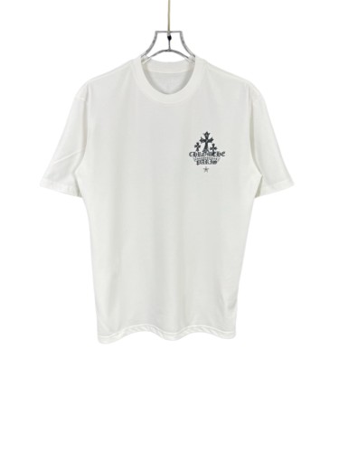 1:1 quality version White Sanskrit Cross Pyramid Print Crew Neck T-Shirt 29090124