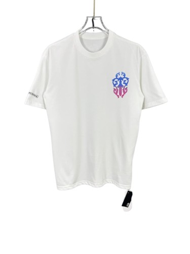 1:1 quality version White Gradient Horseshoe & Dagger Graphic Print T-Shirt 29090046