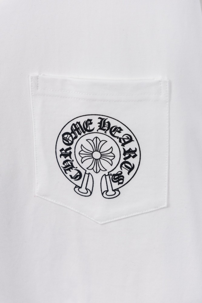 1:1 quality version Oversized Vintage Black/White Horseshoe Logo Pocket T-Shirt 2 colors 29089743