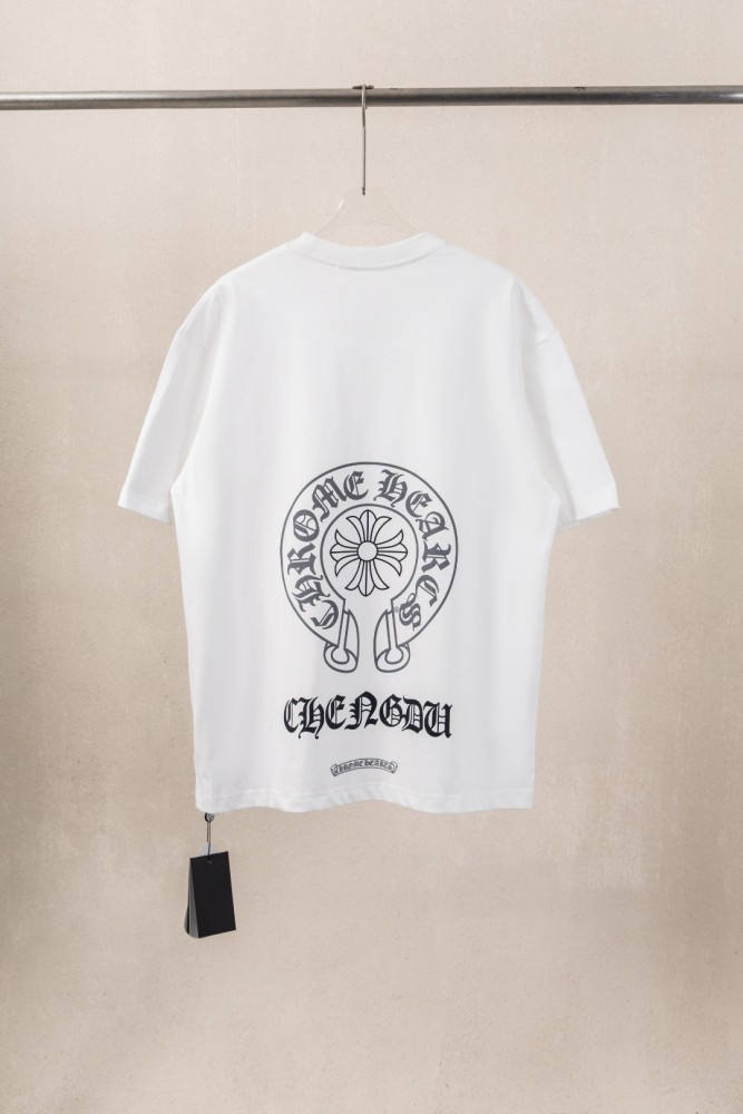 1:1 quality version Oversized Vintage Black/White Horseshoe Logo Pocket T-Shirt 2 colors 29089743