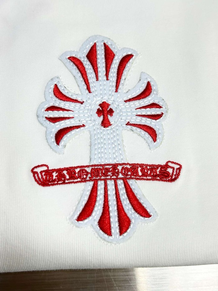 1:1 quality version Unisex Oversized Gothic Red Cross Embroidery T-Shirt 29089787