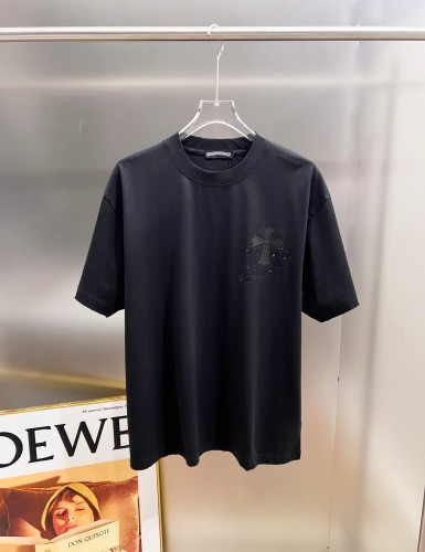 1:1 quality version Oversized Distressed Black Gothic Cross Rhinestone Graphic T-Shirt 29089693