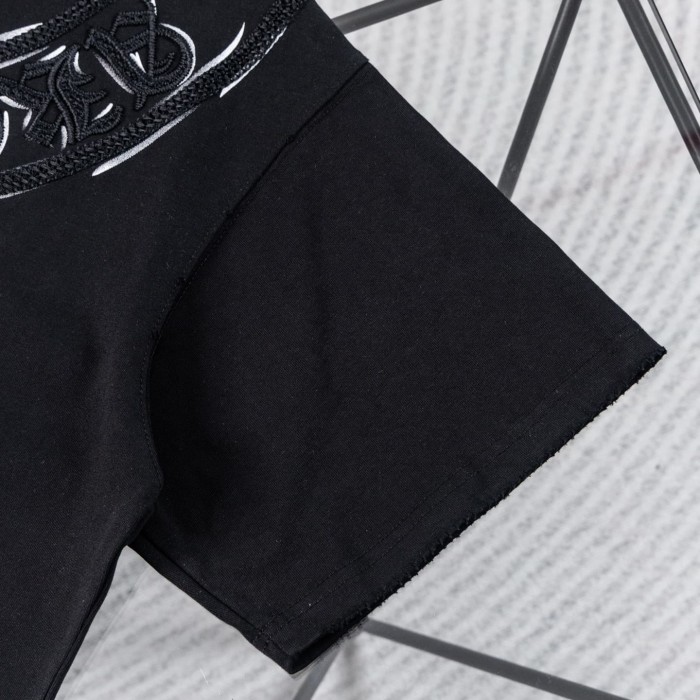 1:1 quality version Heavy Craft Hollow Carving & Horseshoe Sanskrit Embroidery T-Shirt 2 colors 29089879
