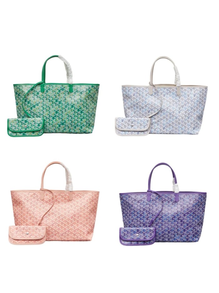 1:1 qualituy verson Monogram Coated Canvas Tote Bag With Pouch Waterproof Top Handle Shoulder Bag 4 colors 29092298