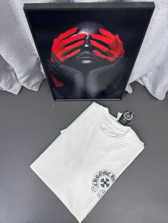 1:1 quality version White All Over Print Horseshoe Sanskrit Cross Crew Neck T-Shirt 29092012