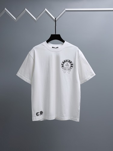 1:1 quality version Cut-Out Cross Applique Horseshoe Print Crew Neck T-Shirt 2 colors 29092126