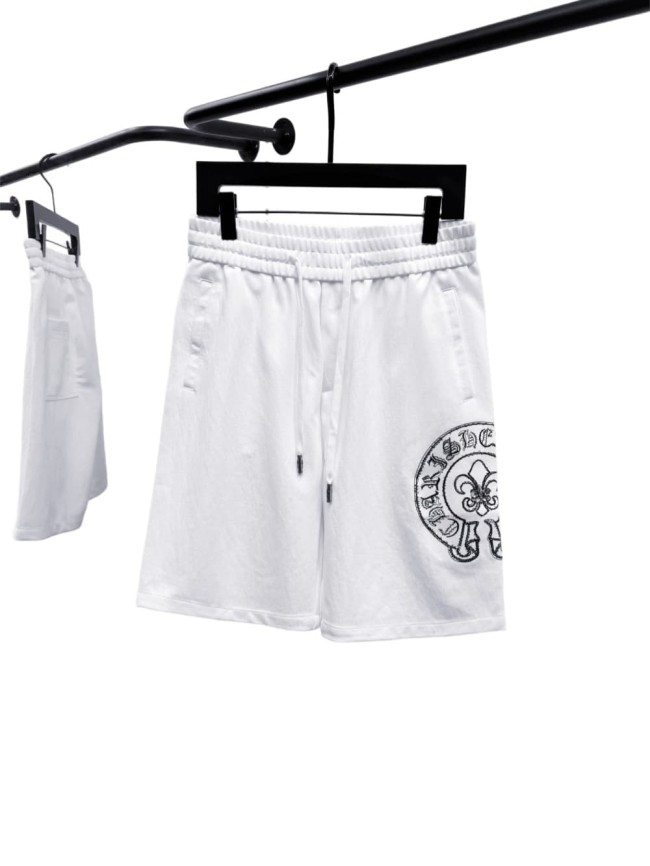 1:1 quality version White Horseshoe Embroidered Drawstring Sweat Shorts 29092174