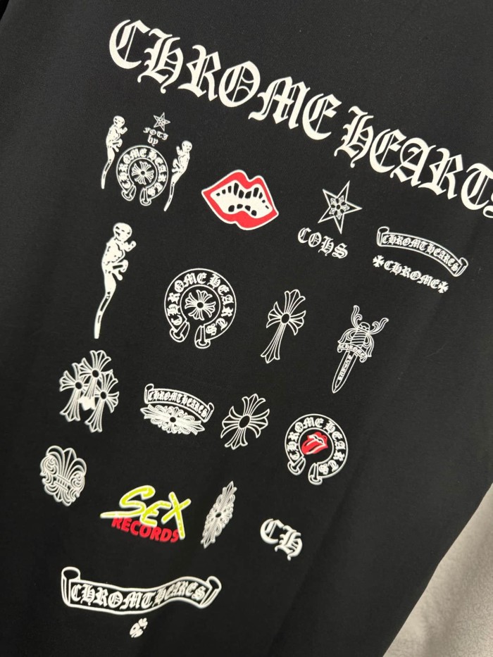 1:1 quality version All Over Print Horseshoe Sanskrit Cross Crew Neck T-Shirt 2 colors 29091986