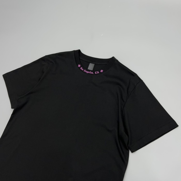 1:1 quality version Pink Logo & Sanskrit Neckline Letter Los Angeles T-Shirt 2 colors 29094030