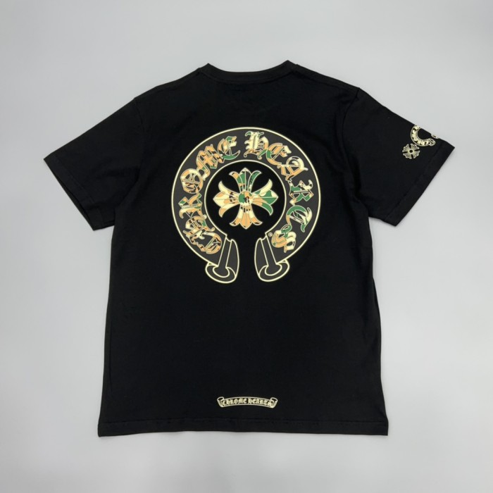1:1 quality version Camouflage Horseshoe Sanskrit Letter Full Sleeve Print T-Shirt 2 colors 29093953