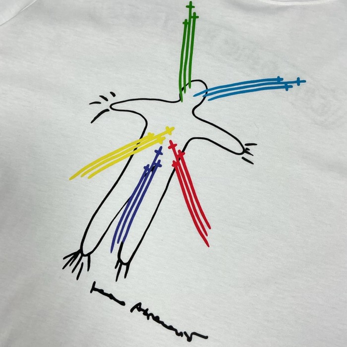 1:1 quality version Cartoon Graffiti Firework Figure Cotton Limited T-Shirt 2 colors 29093504