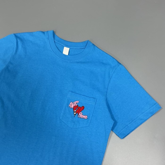 1:1 quality Oversized Anti Promo Heart Arrow Print Pocket T-Shirt 29093611
