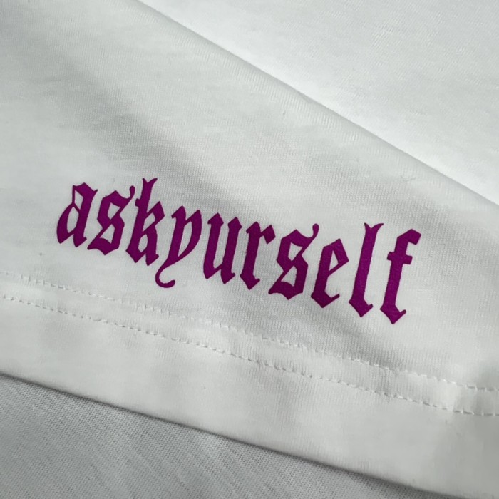 1:1 quality version Pink Logo & Sanskrit Neckline Letter Los Angeles T-Shirt 2 colors 29094030