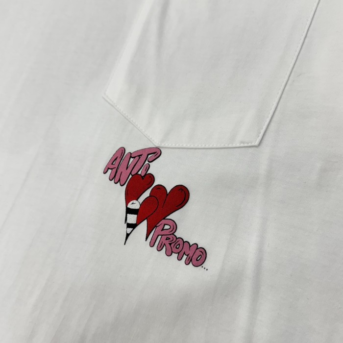 1:1 quality version  Anti Promo Multicolor Graffiti Cartoon Figure Print Pocket T-Shirt 2 colors 29093997