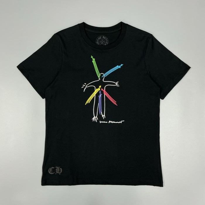 1:1 quality version Cartoon Graffiti Firework Figure Cotton Limited T-Shirt 2 colors 29093504