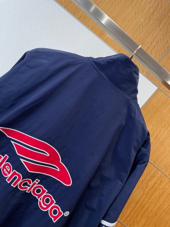 1:1 quality version Sports Logo Embroidered Windproof Stand Collar Jacket 2 colors 29093641