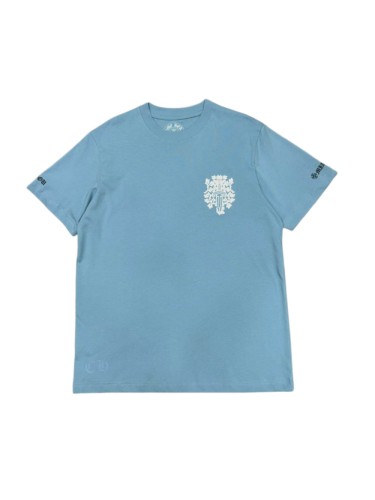 1:1 quality Sky Blue Custom Dyed Letter & Dagger Print T-Shirt 29093724