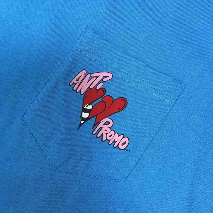 1:1 quality Oversized Anti Promo Heart Arrow Print Pocket T-Shirt 29093611