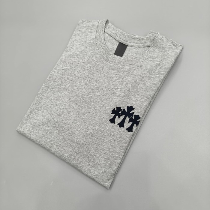 1:1 quality version Tokyo Paris Limited Embroidery Cross Curved Sanskrit Flocked Cotton T-Shirt 2 colors 29093524