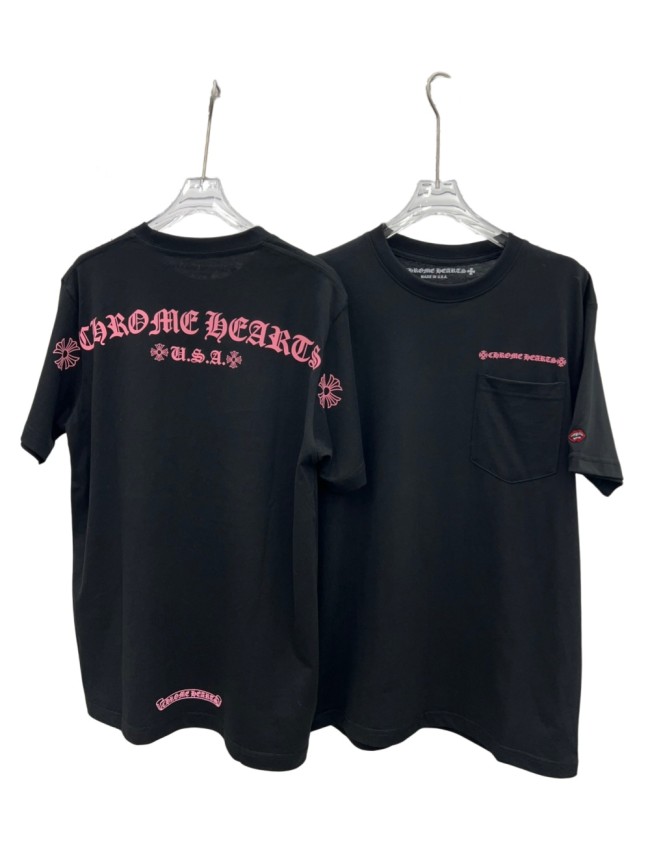 1:1 quality version Pink Label Letter Embroidery Mouth Sanskrit Print T-Shirt 29093531
